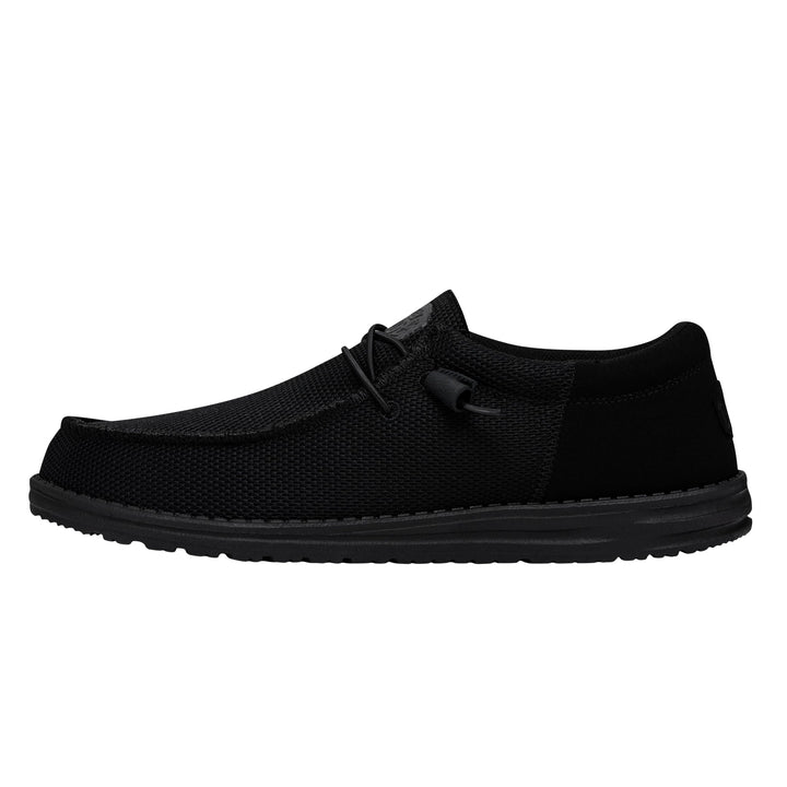 HEYDUDE - Wally Sox Stitch Herren - Slip on Schuhe - Herren Loafers, Black White 40 EU Shade, 40 EU