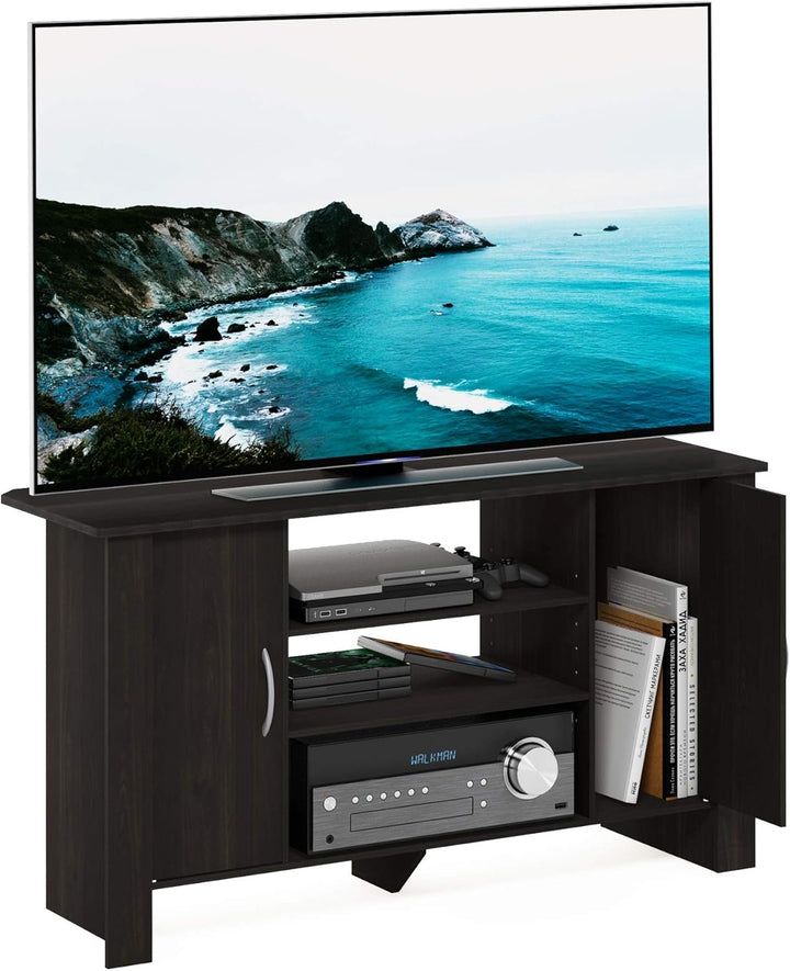 Furinno Econ TV Stand Unterhaltungszentrum, Espresso, 106.9 (Breite) x 57.9 (Höhe) x 34.3 (Tiefe) cm