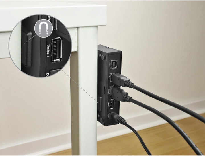 Delock USB 2.0 Switch f. 2 PC an 2Geräte USB-Umschalter, schwarz