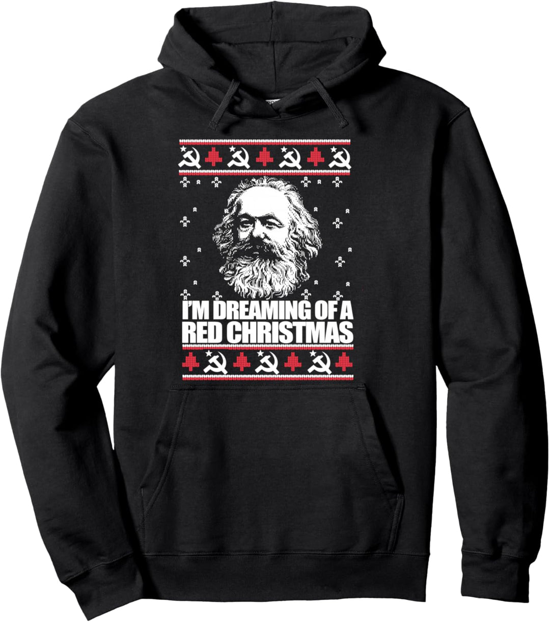 DREAMING RED CHRISTMAS KARL MARX HÄSSLICHER WEIHNACHTSPULLOVER Meme Pullover Hoodie