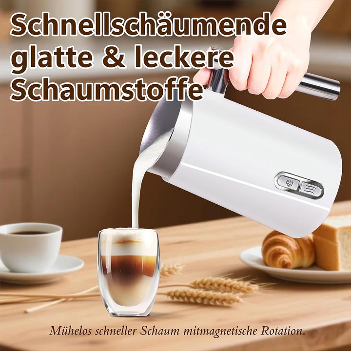 Huogary Milchschäumer, elektrischer Milchdampfer für Milchschaum und heisse Milch (4,5 oz / 10,5 oz)