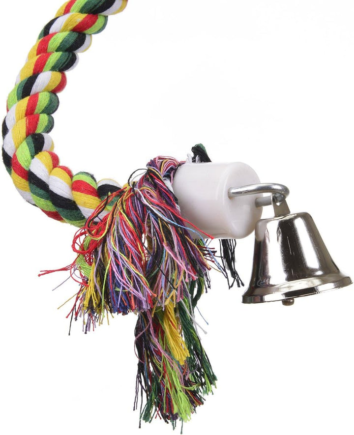HappyBird | Vogelspielzeug Baumwollspirale für den Grünzügelpapagei, Graupapagei, Goffinkakadu, etc.