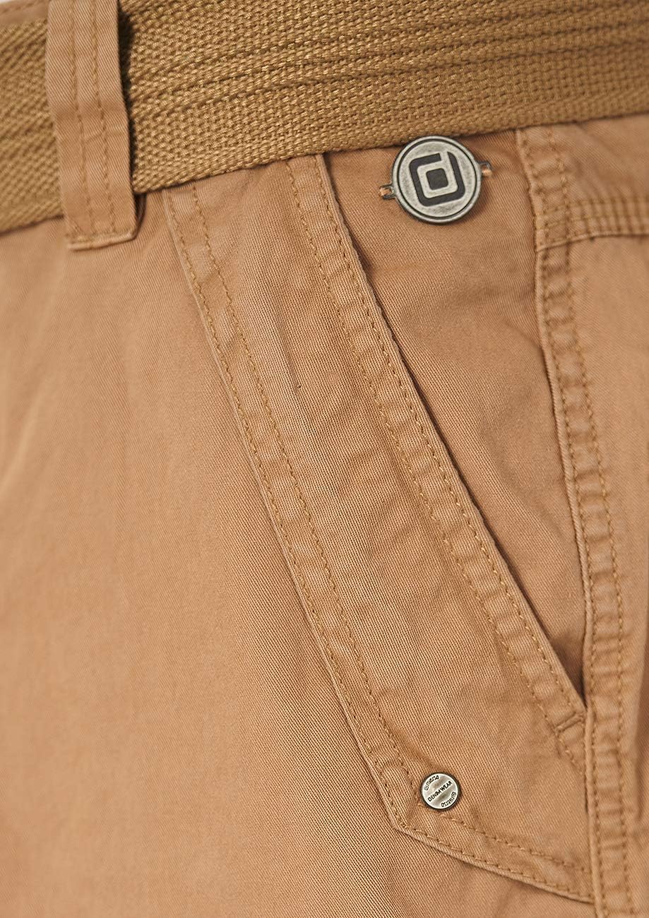 riverso Cargo Shorts Herren mit Gürtel Regular Fit RIVAnton Kurze Hosen Cargoshorts Sommer 100% Baum