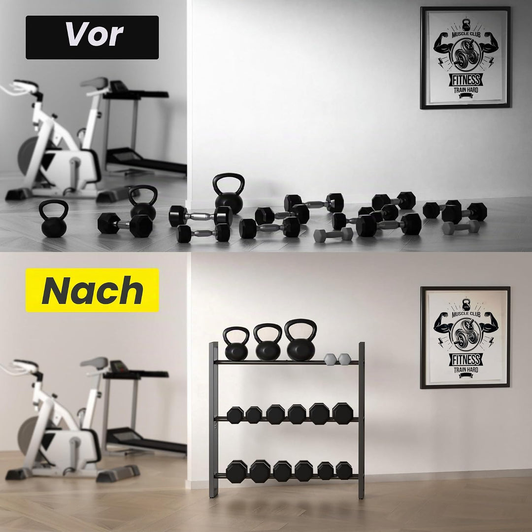 Hantelregal, Hantelständer Kurzhanteln für das Home Gym 3-stufiges, 3-stufiges
