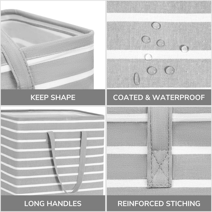 TIMEYARD Wäschekorb Faltbar Wäschesammler Aufbewahrungskorb Kinderzimmer Laundry Baskets Korb Gefloc