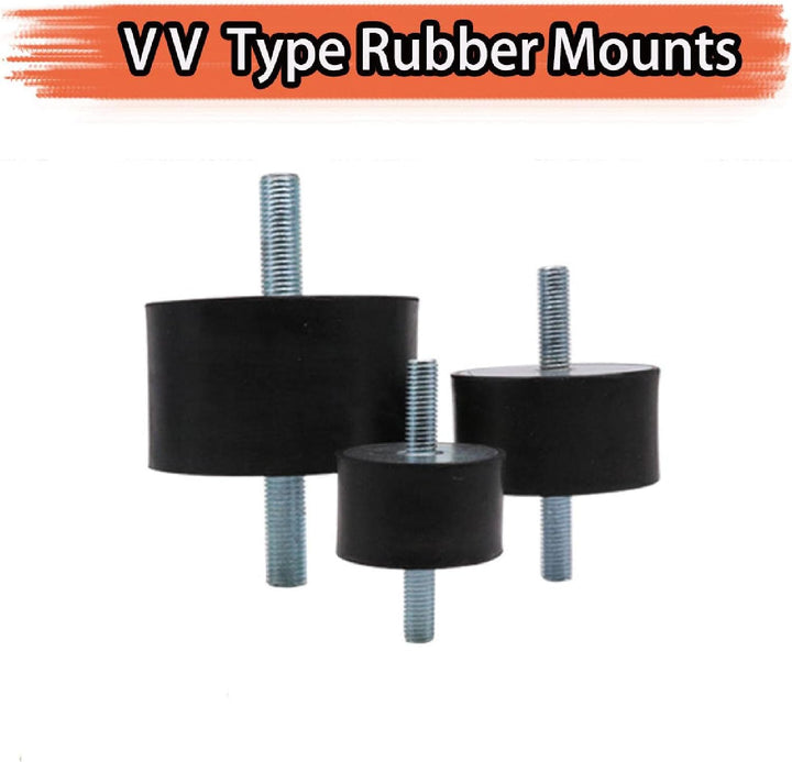 2 STÜCKE VV Typ 60 mm x 40 mm x M12 Gummi Vibration Anti-Vibrations-Isolator Halterungen Stossdämpfe