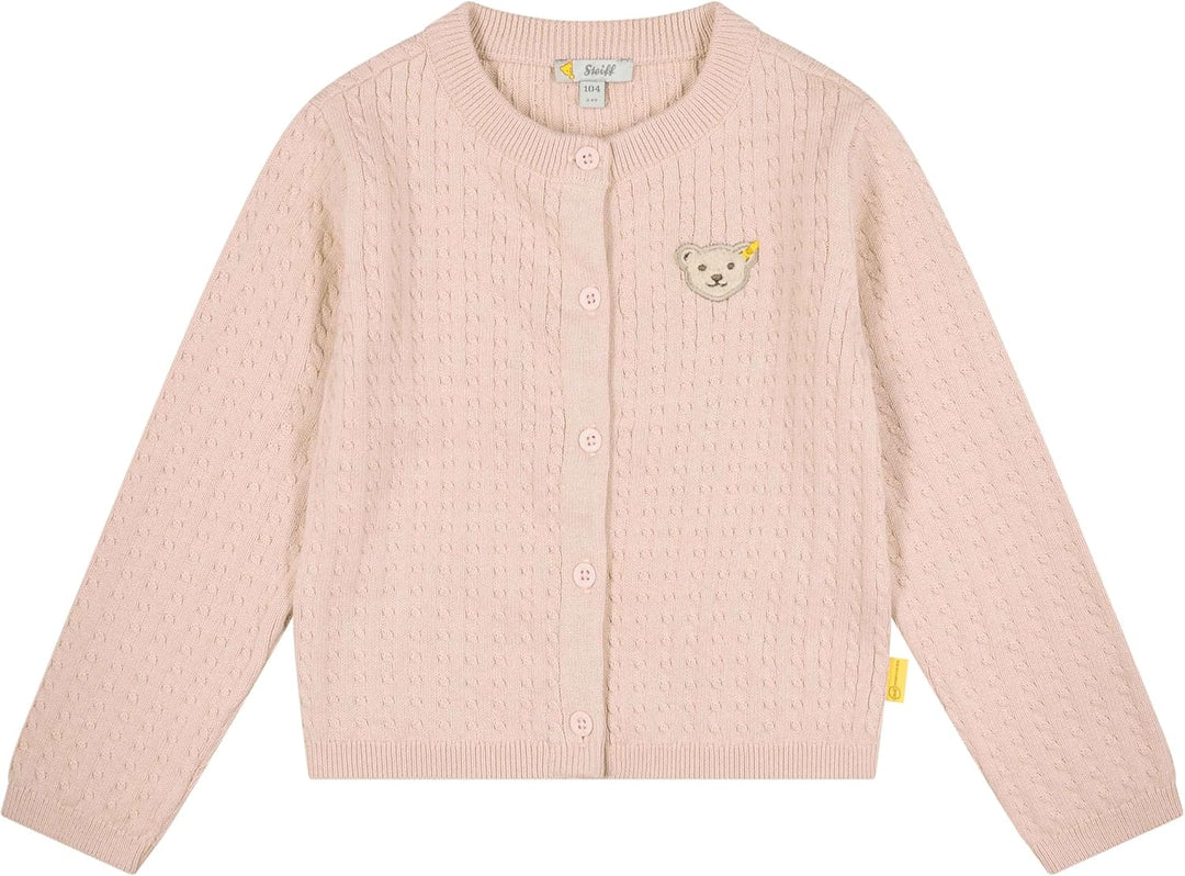 Steiff Mädchen Strickjacke Weste 116 Seashell Pink, 116 Seashell Pink