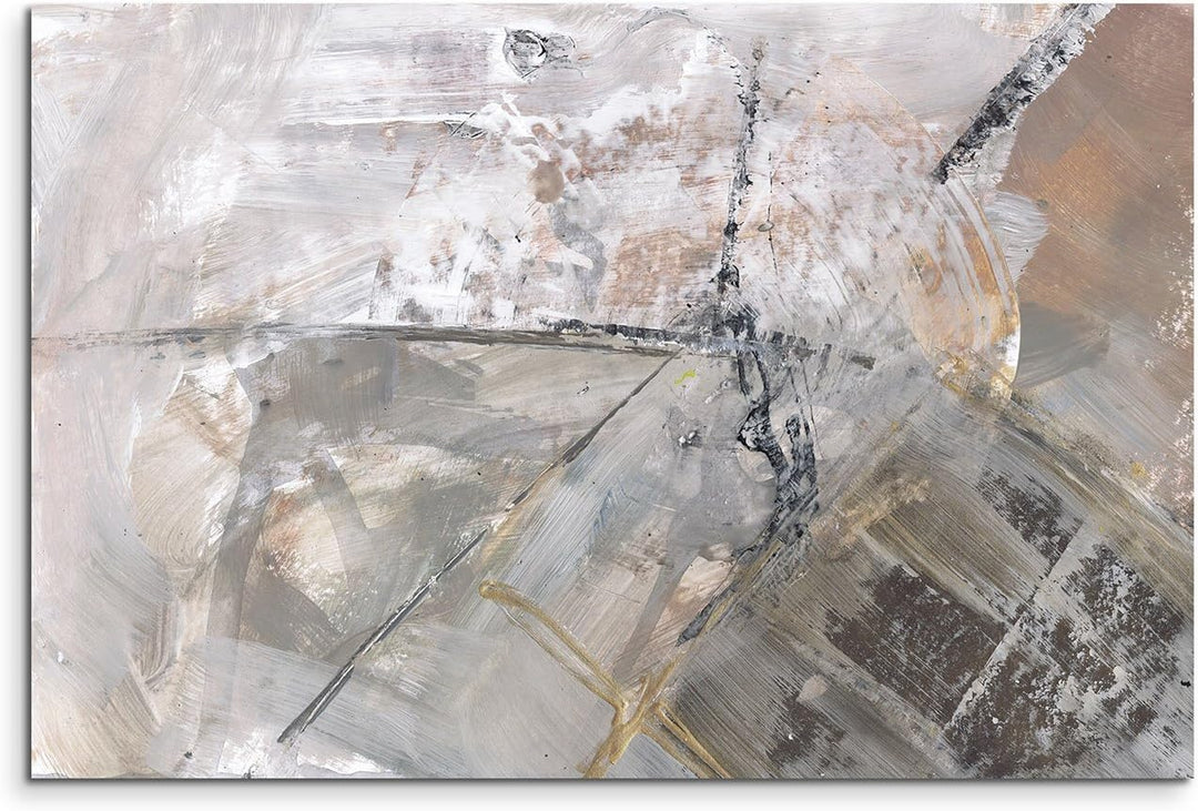 Paul Sinus Art 80x60cm Fotoleinwand Leinwanddruck Kunstdruck Wandbild grau schwarz weiss Schlieren