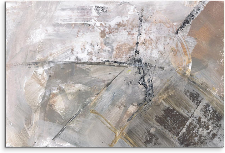 Paul Sinus Art 80x60cm Fotoleinwand Leinwanddruck Kunstdruck Wandbild grau schwarz weiss Schlieren
