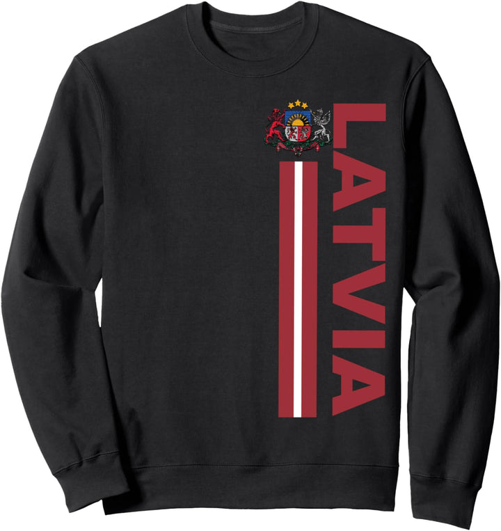 Lettische Sportflagge und Emblem Sweatshirt