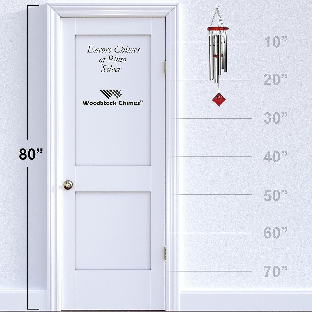 Woodstock Encore Collection Windspiel Chimes of Pluto, silber Silber 68,6 cm, Silber 68,6 cm