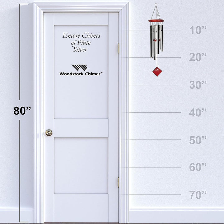 Woodstock Encore Collection Windspiel Chimes of Pluto, silber Silber 68,6 cm, Silber 68,6 cm