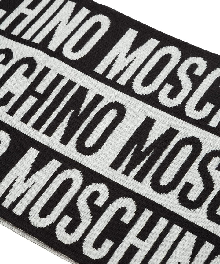 Moschino herren Wollschal black - grey