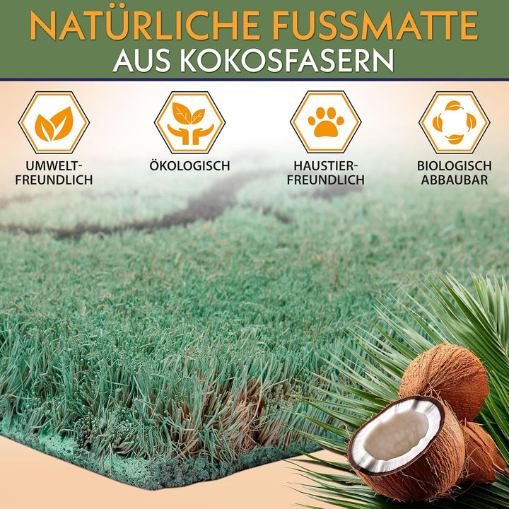 BRUBAKER Fussmatte für Aussen und Innen - Life is Better in Flip Flops - 45 x 75 cm Schmutzfangmatte