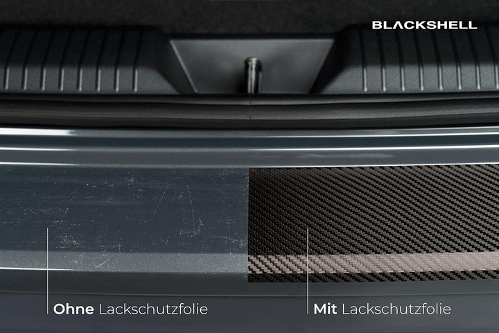 Blackshell® Ladekantenschutz Folie passend für VW T-ROC | Typ A1 | Bj. ab 2017 Carbon Matt - passgen