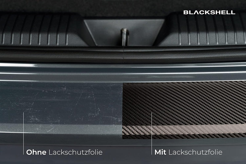 Blackshell® Ladekantenschutz Folie passend für VW Touran | Typ 1T/GP/GP2 | Bj. 2003-2015 Carbon Matt