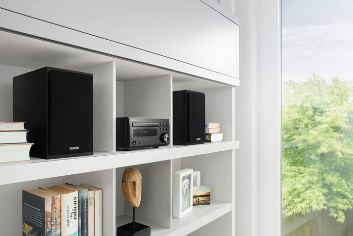 Denon D-M 41 DAB Kompaktes HiFi-System (2 x 30W Ausgangsleistung) Schwarz Schwarz HiFi Set, Schwarz