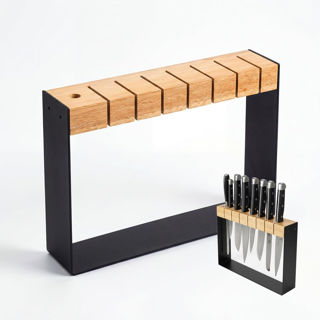 Messerblock Ohne Messer，Messerblock Ohne Messer Schwarz，Knife Holder，Messerhalter FüR 7 Messer Und 1