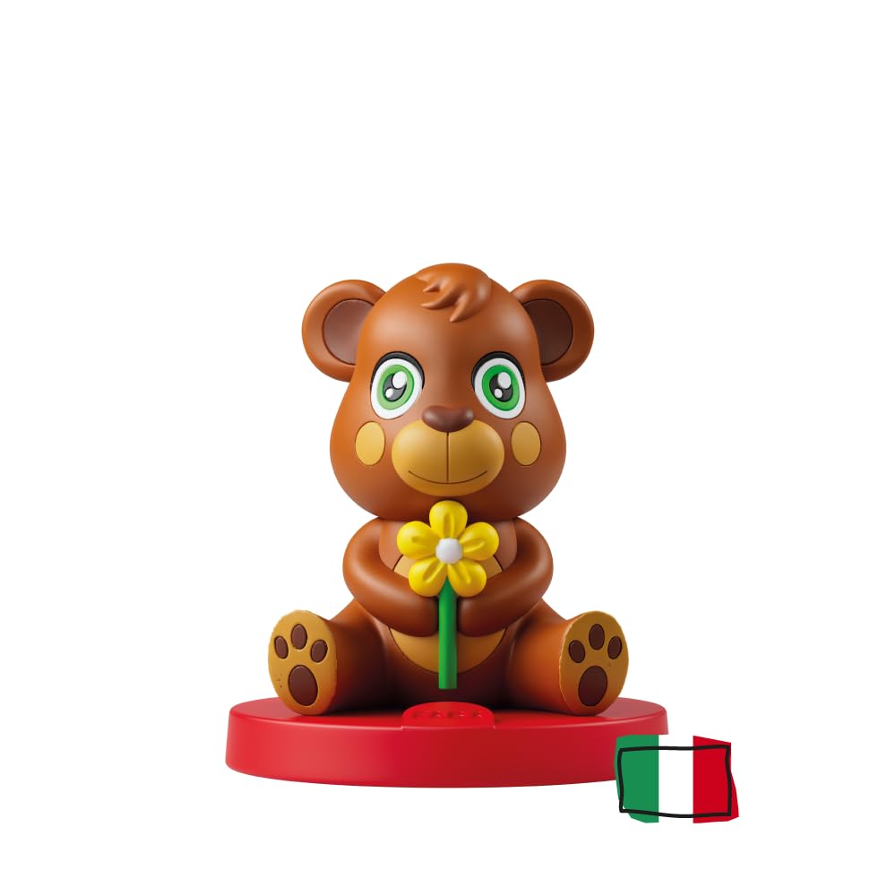 FABA -FFR14301 Teddybär mit Klangfigur, singt und Tanzt mit Nino, Lieder und Kinderreimen, FFR34003