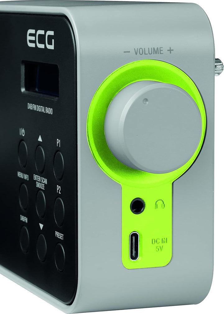 ECG RD 110 DAB+/FM Radio, Schwarz, Alarmauswahl: Signal/Radio
