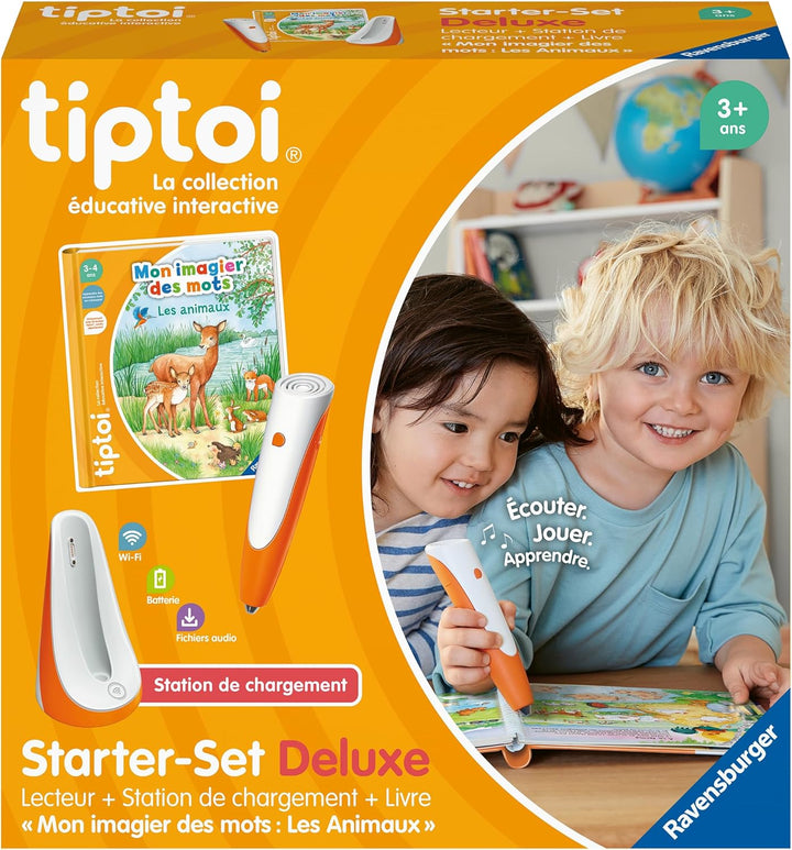 Ravensburger - tiptoi Starter Set Deluxe – Player + Ladestation + Buch Mein Bild der Wörter Die Tier