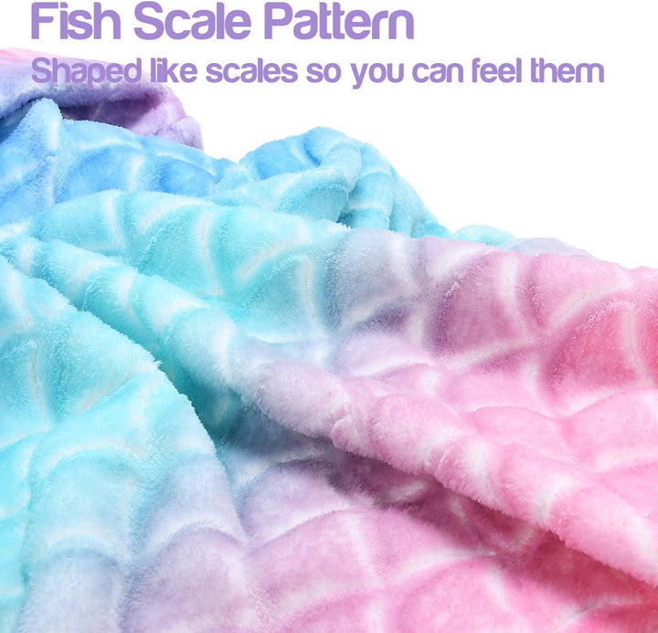 Catalonia Classy Meerjungfrau Decke, Flauschig Plüsch Fleece Meerjungfrauen Flosse Kuscheldecke, Mee