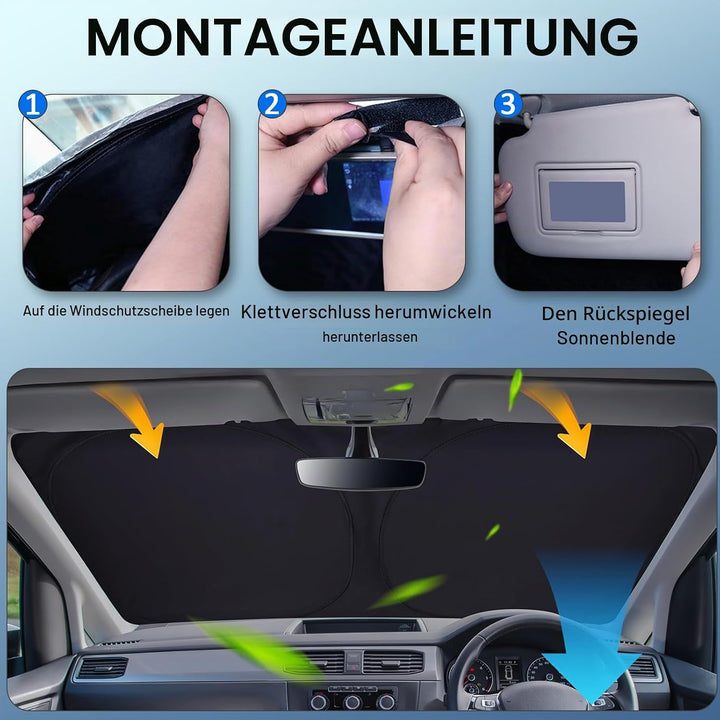 ZATOOTO Sonnenschutz Auto Frontscheibe für VW Multivan T4 T5 T6 | Windschutzscheibe Sonnenschutz, Pa