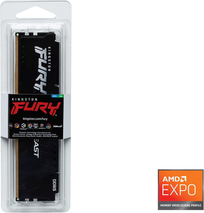 Kingston FURY Beast DDR5 16GB 5200MT/s DDR5 CL36 DIMM Desktop Gaming Speicher Einzelnes Modul - KF55