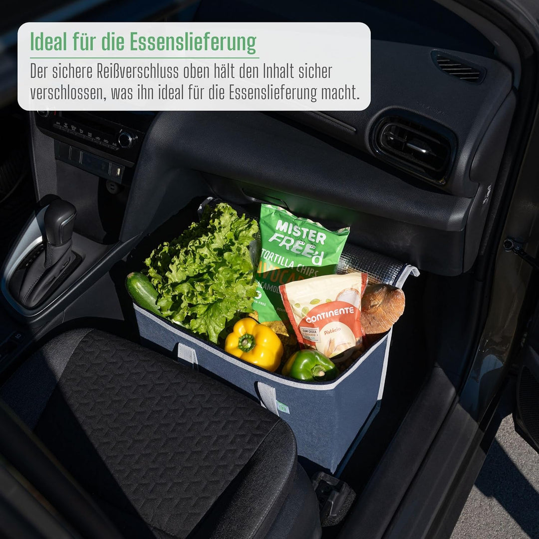 VENO 29 Liter Einkaufstasche Wiederverwendbare Faltbar Kühltasche Einkaufskorb, Gross Picknickkorb R