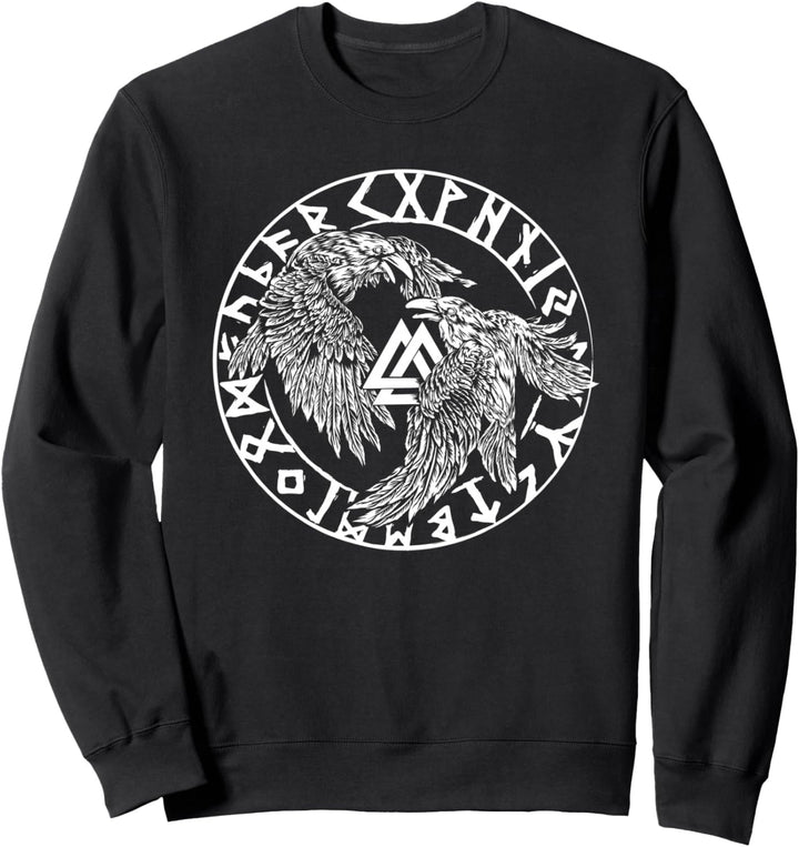 Hugin und Munin - Nordische Mythologie - Odins Raben Sweatshirt