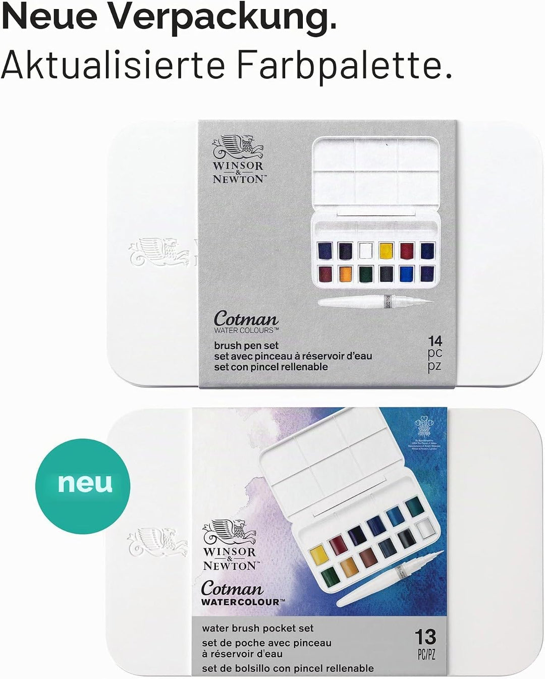 Winsor &amp; Newton 390658 Cotman Brush Pen Set Pinselstift - Set im Taschenformat, 12 Aquarell - Farben