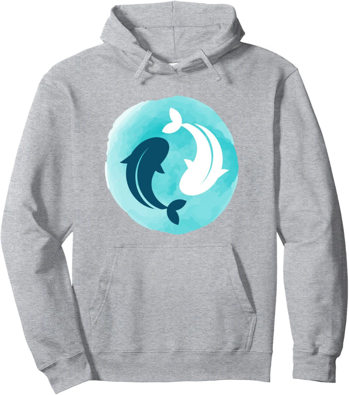 Yin Yang Symbol Koi Fisch Design Yinyang Zeichen Meditation Pullover Hoodie