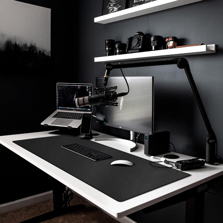 Cacoy PU-Leder Schreibtischunterlage, 120x40cm Gross Gaming Mauspad, wasserdichte Multifunktions Bür