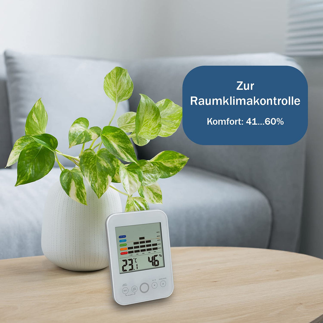 TFA Dostmann Thermo-Hygrometer digital innen, 30.5046.02, Max.-Min-Funktion, 12-Std.-Luftfeuchtigkei