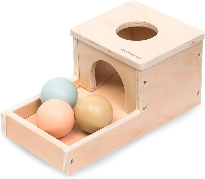 mamabrum MAM183 EDU Baby Spielzeug Set, 6 Montessori Sensorik Spielzeug für 7-12 Monate - Holz Lerns