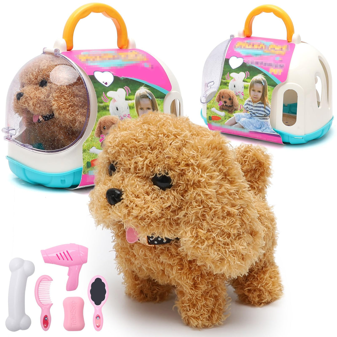 RANJIMA Hund Spielzeug, Hund der Läuft und Bellt Kuscheltier Interaktives Spielzeug Elektronische Ha