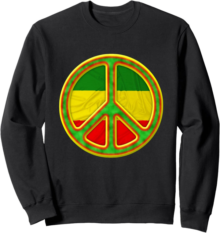 Friedenszeichen Reggae Jamaika Rasta Rastafari Flagge Sweatshirt
