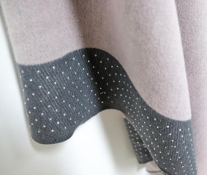 Shmily Girl Damen Poncho Habe Gestrickt Überdimensionalen Decke Kap-Schal Hot Diamond Rosa, Hot Diam