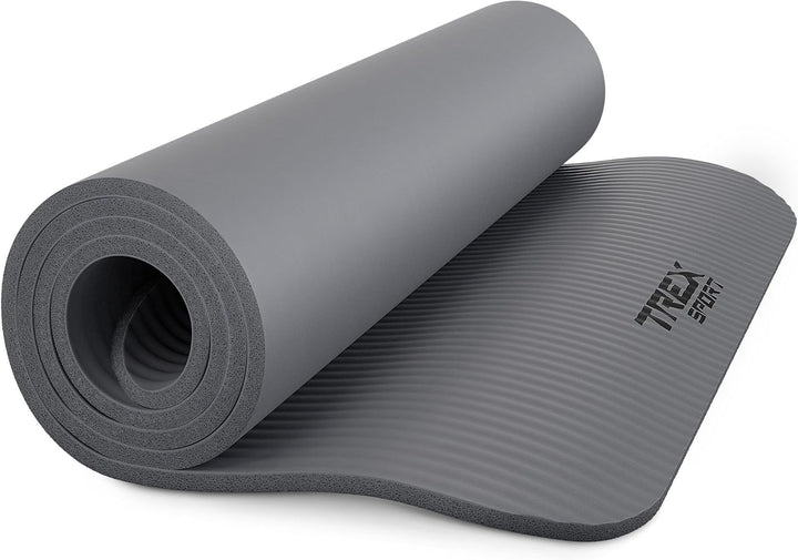 TREX SPORT Gymnastikmatte extra dick und weich | Fitnessmatte 180x60x1cm mit Tragegurt | Yogamatte r