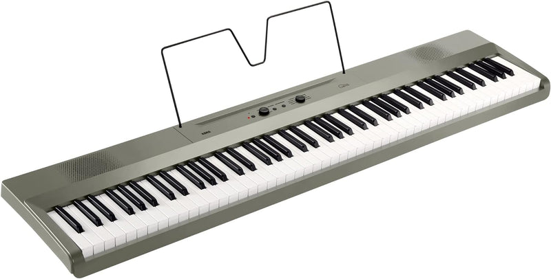 Korg – Liano L1 – Tragbares Digitalpiano mit Hochwertiger Soft-Touch-Tastatur – Silbermetallic Silve