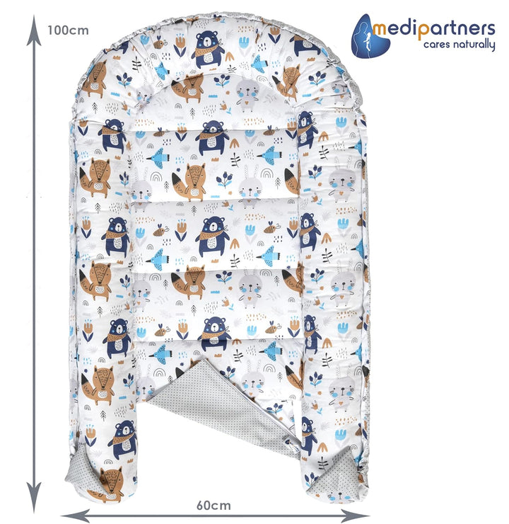 Medi Partners 5 teilig Babynestchen Set Babynest 100x60x15 herausnehmbarer Einsatz Bett Kuschelnest