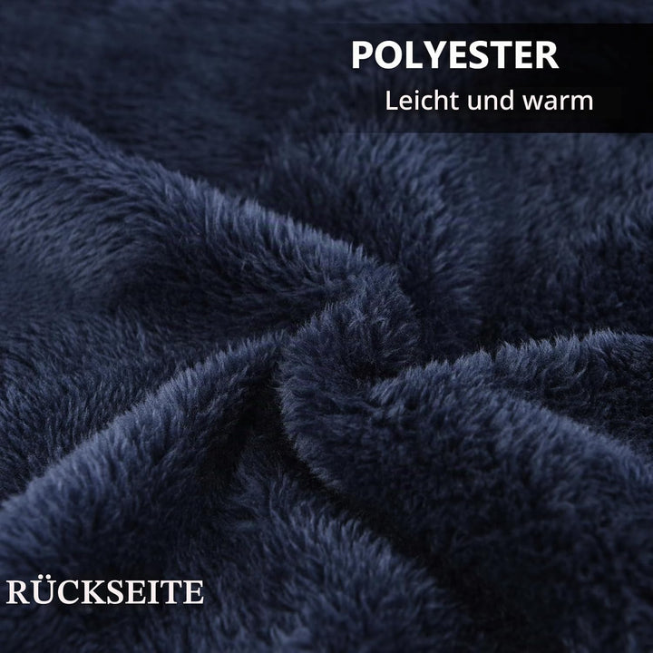 SIVENKE Damen Poncho Fleece Tragbare Decke, Karierte Schossdecke Bequemer Poncho Plüschdecken Überwu