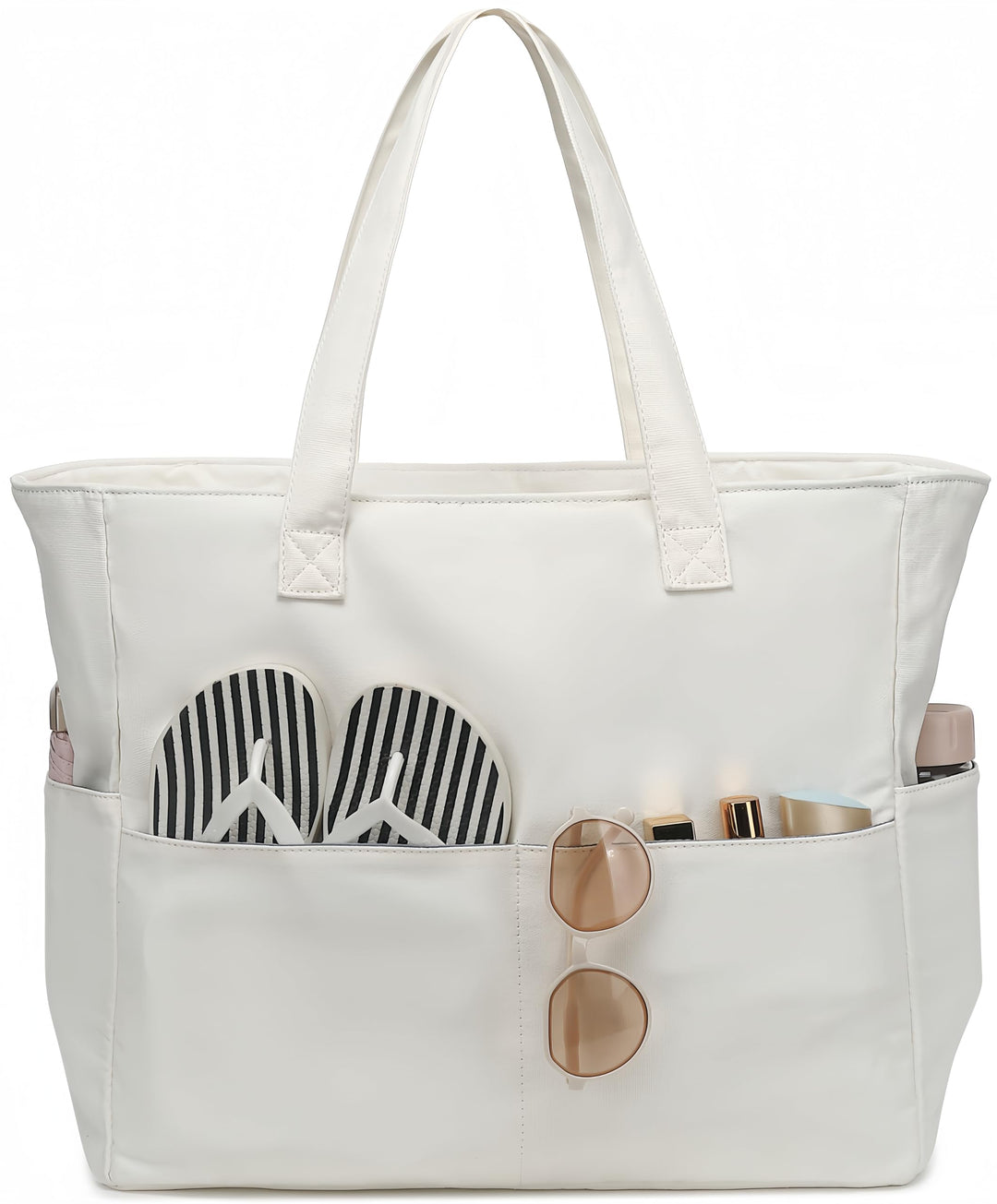 LEDAOU Grosse Strandtasche mit reissverschluss Damen Wasserdicht Umhängetasche Tragetasche shopper s