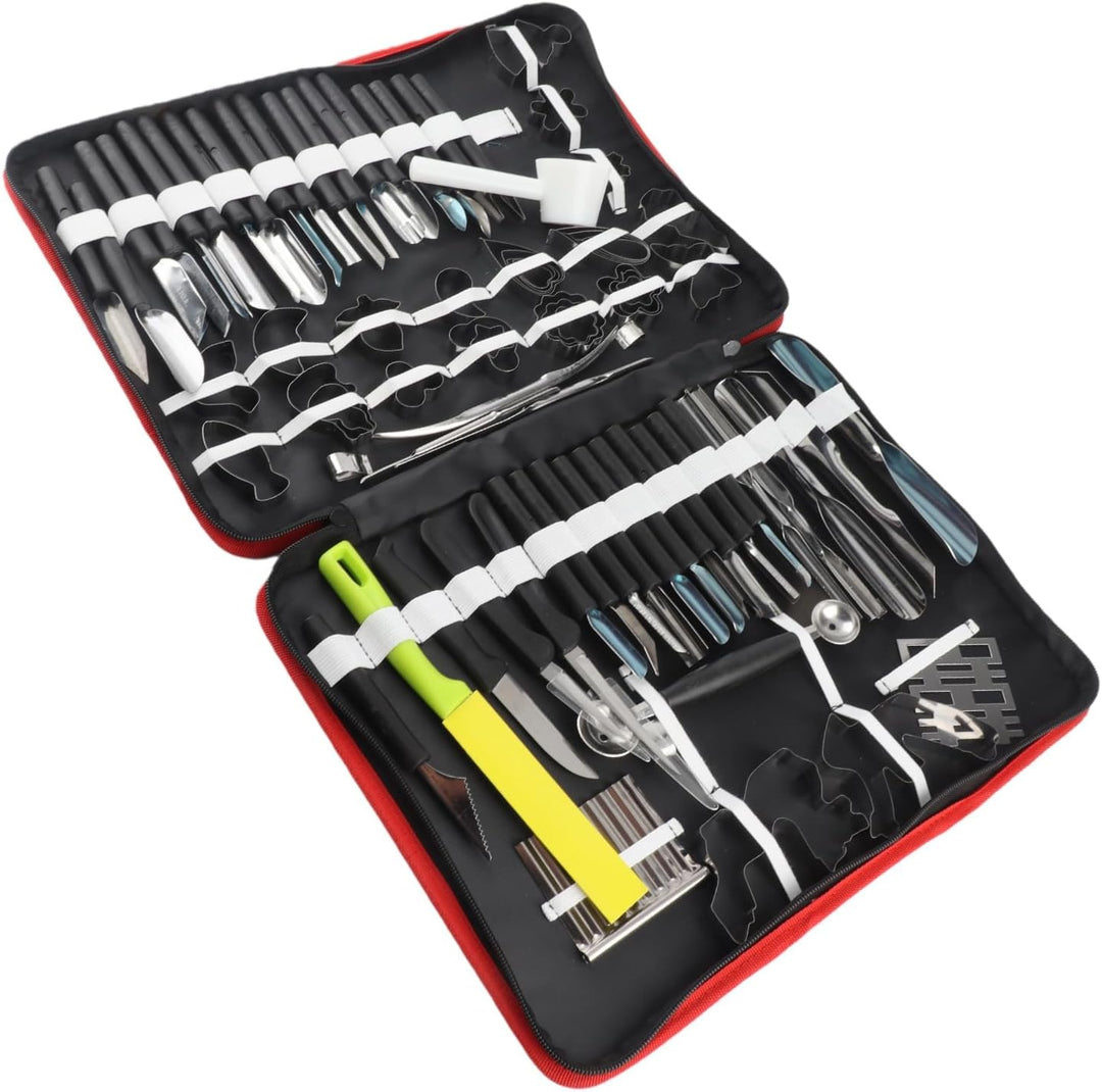 Kulinarische Schnitzwerkzeuge Set, 80 Teile / satz Tragbare Kulinarische Schnitzwerkzeuge Peeling To