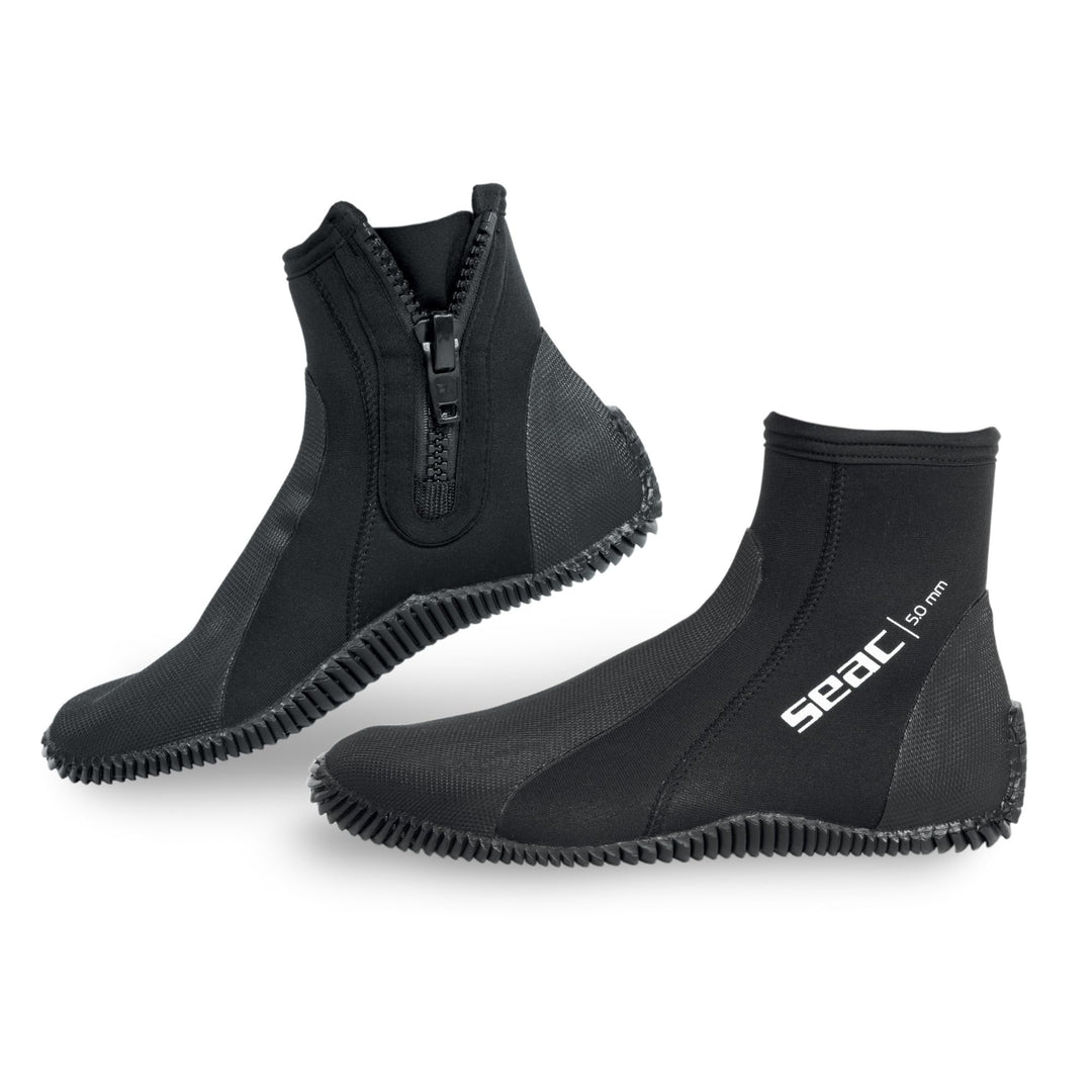 Seac Regular Boot - kurzer, 5 mm starker Neopren-Tauchstiefel mit halbstarrer Sohle und Fersen- sowi