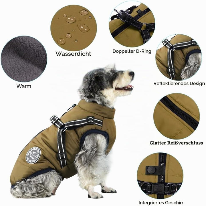 Savlot Hundejacke Winterweste Jacken Hundemantel Hundepullover Haustier Skifahren Kostüm Ärmellose B