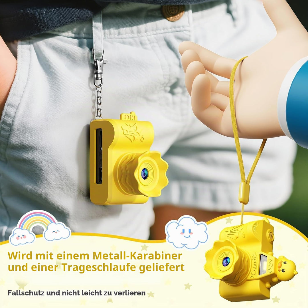 Mini Digitalkamera für Kinder – Maxmango 1,3 Zoll 1080P HD Retro Kamera, 64 GB Süsse Kinder Kamera S
