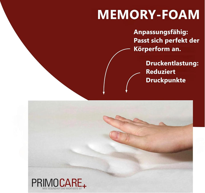 Orthopädisches Memory-Schaum Sitzkissen 10 cm Sitzerhöhung - Ergonomische 40x40x10 cm Aufstehhilfe M