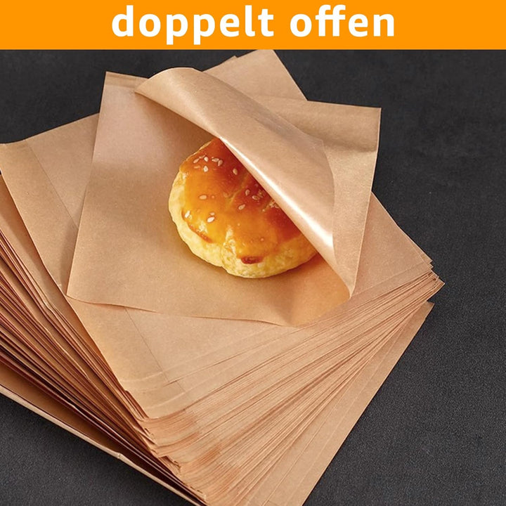 1000 Stück Burger Papier, 15 x 15 cm Burgerpapiere Burger Tüten, burger Buns, Sandwich Papier Sandwi