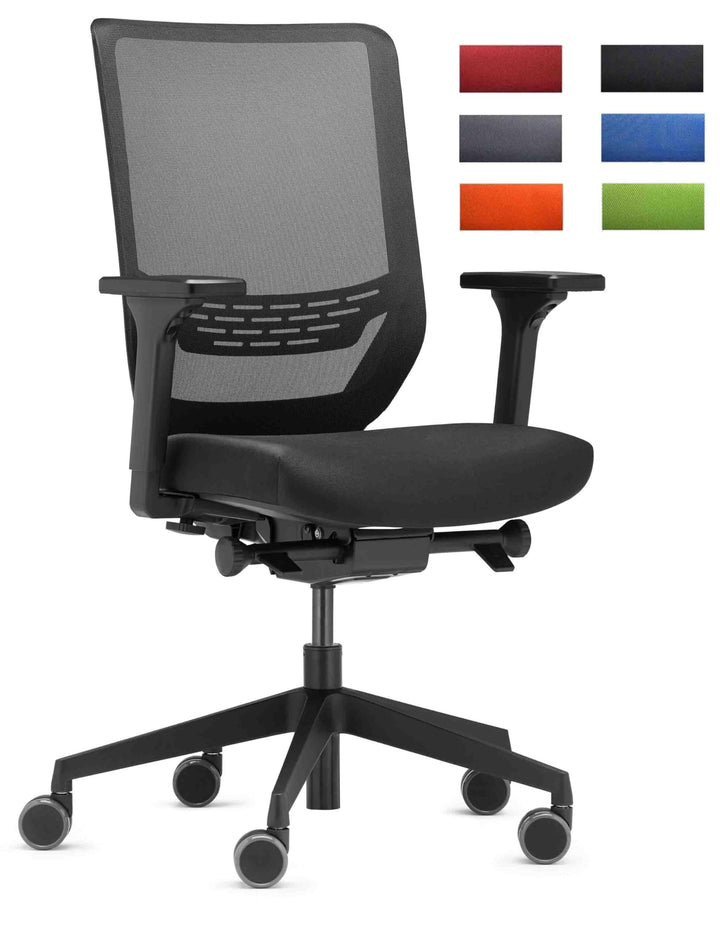 Trendoffice to-sync pro, ergonomischer Bürostuhl, mit Armlehnen, modernes Design, Homeoffice, umwelt
